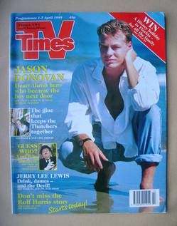 TV Times magazine - Jason Donovan cover (1-7 April 1989)