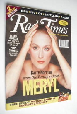 Radio Times magazine - Meryl Streep cover (28 November-4 December 1992)