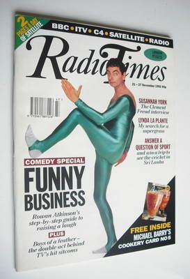 Radio Times magazine - Rowan Atkinson cover (21-27 November 1992)