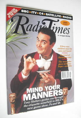 Radio Times magazine - Tony Slattery cover (8-14 August 1992)
