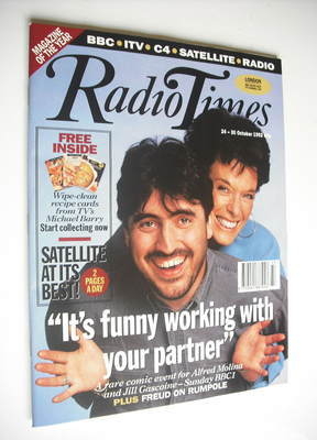 Radio Times magazine - Alfred Molina and Jill Gascoine cover (24-30 October 1992)