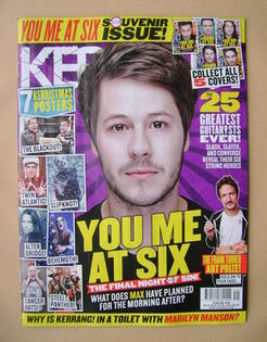 <!--2012-12-08-->Kerrang magazine - Max Helyer cover (8 December 2012 - Iss