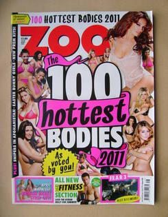 <!--2011-04-22-->Zoo magazine - 100 Hottest Bodies 2011 cover (22-28 April 