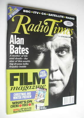 Radio Times magazine - Alan Bates cover (5-11 December 1992)