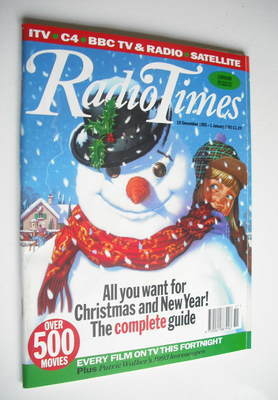 Radio Times magazine - Snowman cover (19 December 1992 - 1 January 1993)