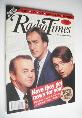 Radio Times magazine - Have I Got News For You cover (10-16 October 1992)