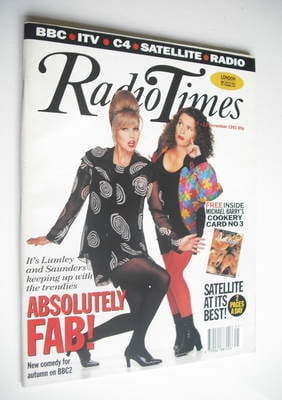 Radio Times magazine - Joanna Lumley and Jennifer Saunders cover (7-13 November 1992)