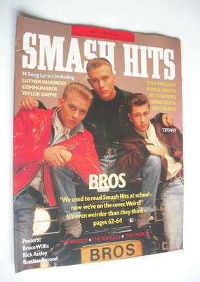 Smash Hits magazine - Bros cover (10-23 February 1988)