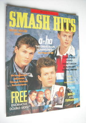 Smash Hits magazine - A-Ha cover (6-19 April 1988)