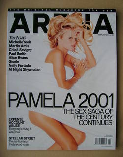 Arena magazine - February 2001 - Pamela Anderson cover