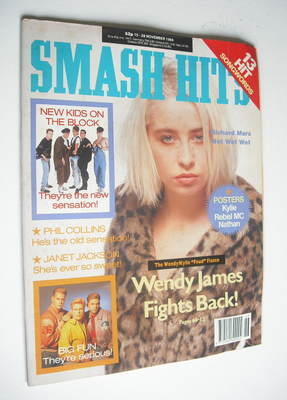 Smash Hits magazine - Wendy James cover (15-28 November 1989)