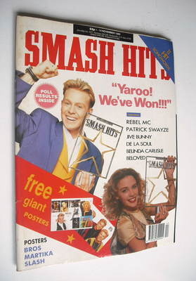 Smash Hits magazine - Kylie Minogue and Jason Donovan cover (1-14 November 1989)