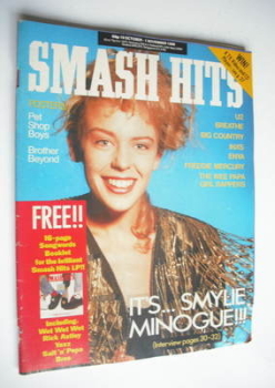 Smash Hits magazine - Kylie Minogue cover (19 October-1 November 1988)