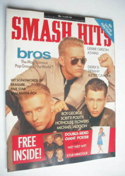Smash Hits magazine - Bros cover (1-14 June 1988)