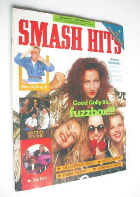 Smash Hits magazine - Fuzzbox cover (23 August-5 September 1989)