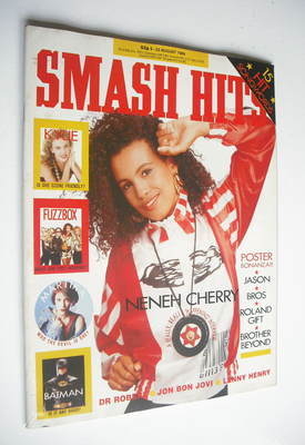 <!--1989-08-09-->Smash Hits magazine - Neneh Cherry cover (9-22 August 1989