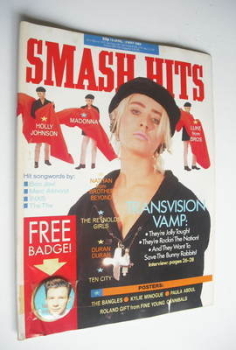 Smash Hits magazine - Wendy James cover (19 April - 2 May 1989)