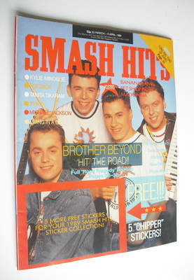 Smash Hits magazine - Brother Beyond cover (22 March-4 April 1989)