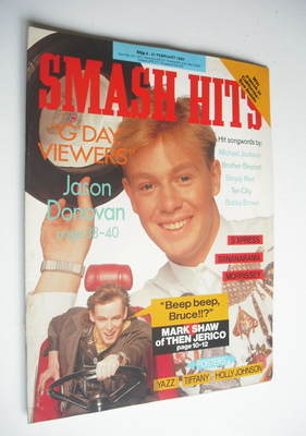 <!--1989-02-08-->Smash Hits magazine - Jason Donovan cover (8-21 February 1