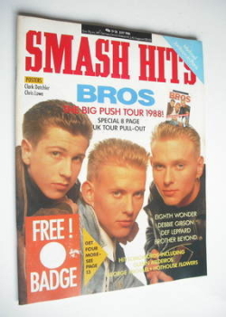 Smash Hits magazine - Bros cover (13-26 July 1988)