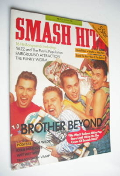 Smash Hits magazine - Brother Beyond cover (10-23 August 1988)