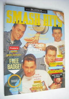 Smash Hits magazine - Brother Beyond cover (5-18 October 1988)