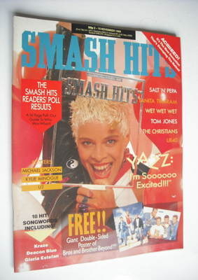 Smash Hits - Yazz cover (2-15 November 1988)