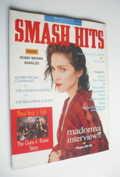 Smash Hits magazine - Madonna cover (28 June - 11 July 1989)