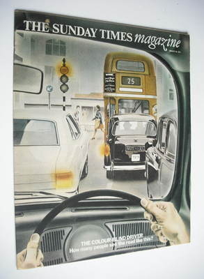 The Sunday Times magazine - The Colour-Blind Driver cover (20 January 1974)