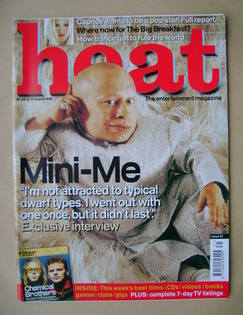 <!--1999-08-05-->Heat magazine - Verne Troyer cover (5-11 August 1999 - Iss