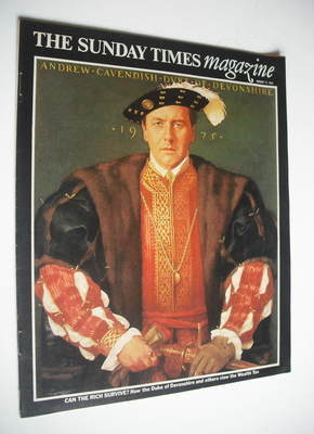 The Sunday Times magazine - The Duke of Devonshire cover (17 August 1975)