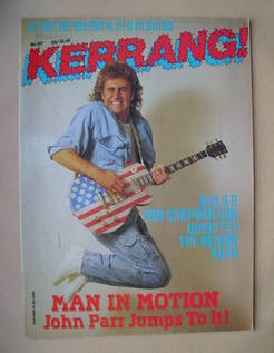 Kerrang magazine - John Parr cover (14-27 November 1985 - Issue 107)