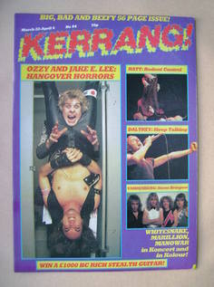 Kerrang magazine - Ozzy Osbourne and Jake E. Lee cover (22 March-4 April 1984 - Issue 64)