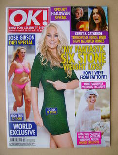 <!--2012-10-30-->OK! magazine - Josie Gibson cover (30 October 2012 - Issue