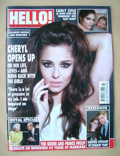 Hello! magazine - Cheryl Cole cover (26 November 2012 - Issue 1253)