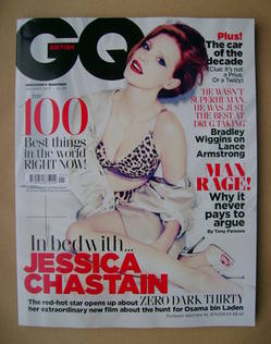 British GQ magazine - January 2013 - Jessica Chastain cover