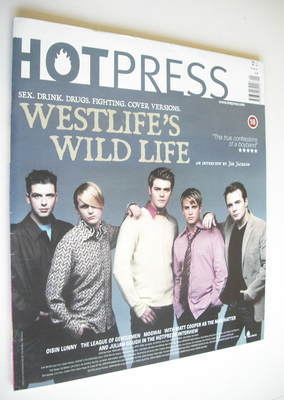 <!--2001-05-23-->Hot Press magazine - Westlife cover (23 May 2001)
