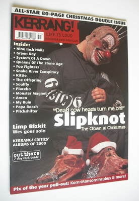 <!--2000-12-23-->Kerrang magazine - Slipknot cover (23 December 2000 - Issu
