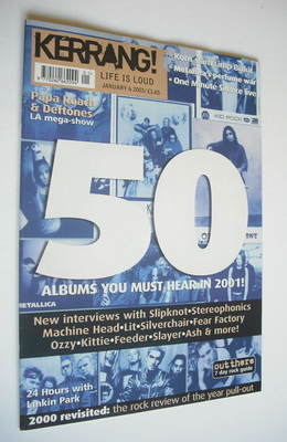 Kerrang magazine - 50 Albums You Must Hear cover (6 January 2001 - Issue 834)