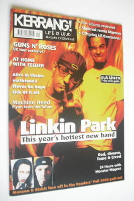 Kerrang magazine - Linkin Park cover (13 January 2001 - Issue 835)