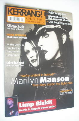 Kerrang magazine - Marilyn Manson cover (10 February 2001 - Issue 839)