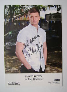 David Witts autograph (ex-EastEnders actor)