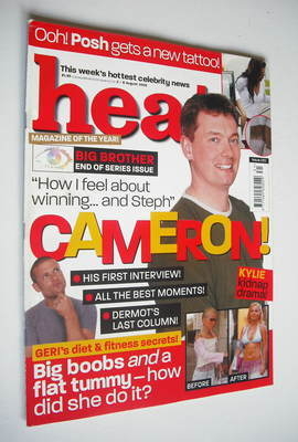 <!--2003-08-02-->Heat magazine - Cameron Stout cover (2-8 August 2003 - Iss