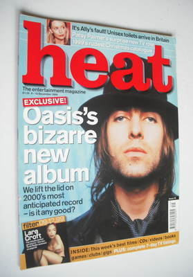 <!--1999-12-09-->Heat magazine - Liam Gallagher cover (9-15 December 1999 -
