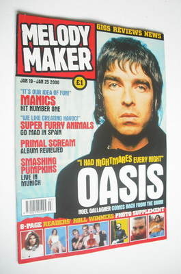 <!--2000-01-19-->Melody Maker magazine - Noel Gallagher cover (19-25 Januar