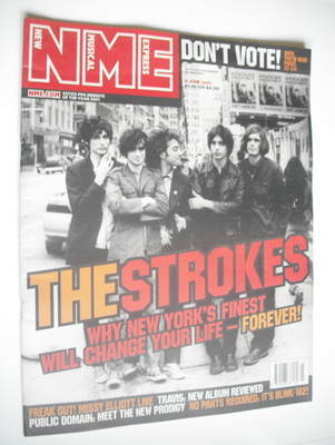 NME magazine - The Strokes cover (9 June 2001)