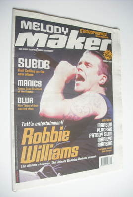 Melody Maker magazine - Robbie Williams cover (6 March 1999)