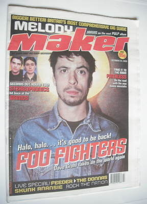 Melody Maker magazine - Dave Grohl cover (23 October 1999)