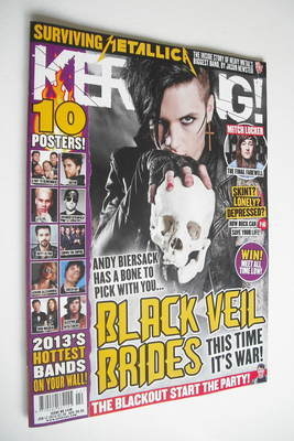 Kerrang magazine - Andy Biersack cover (12 January 2013 - Issue 1448)