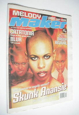 <!--1999-03-13-->Melody Maker magazine - Skunk Anansie cover (13 March 1999